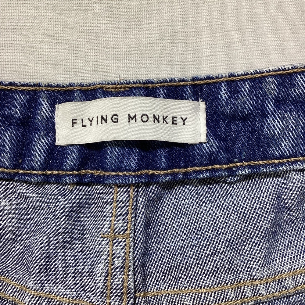 Flying Monkey Ultra High Rise Straight Blue Ripped Jeans - Picture 4 of 11